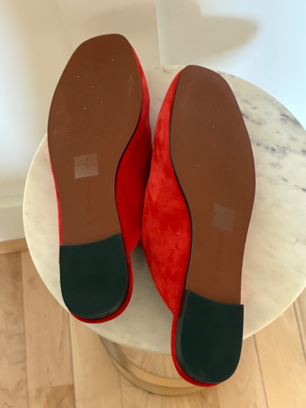 Madewell Greta mules in red suede - Picture 6 of 7